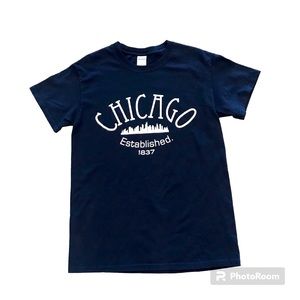 Chicago T-shirt. Maybe blue. Small